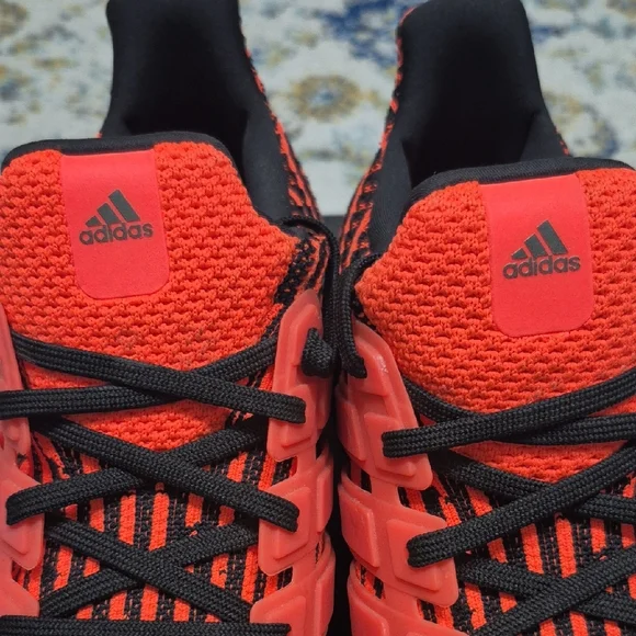 Adidas Mens Bright Red and Black Sneakers - Picture 6 of 6